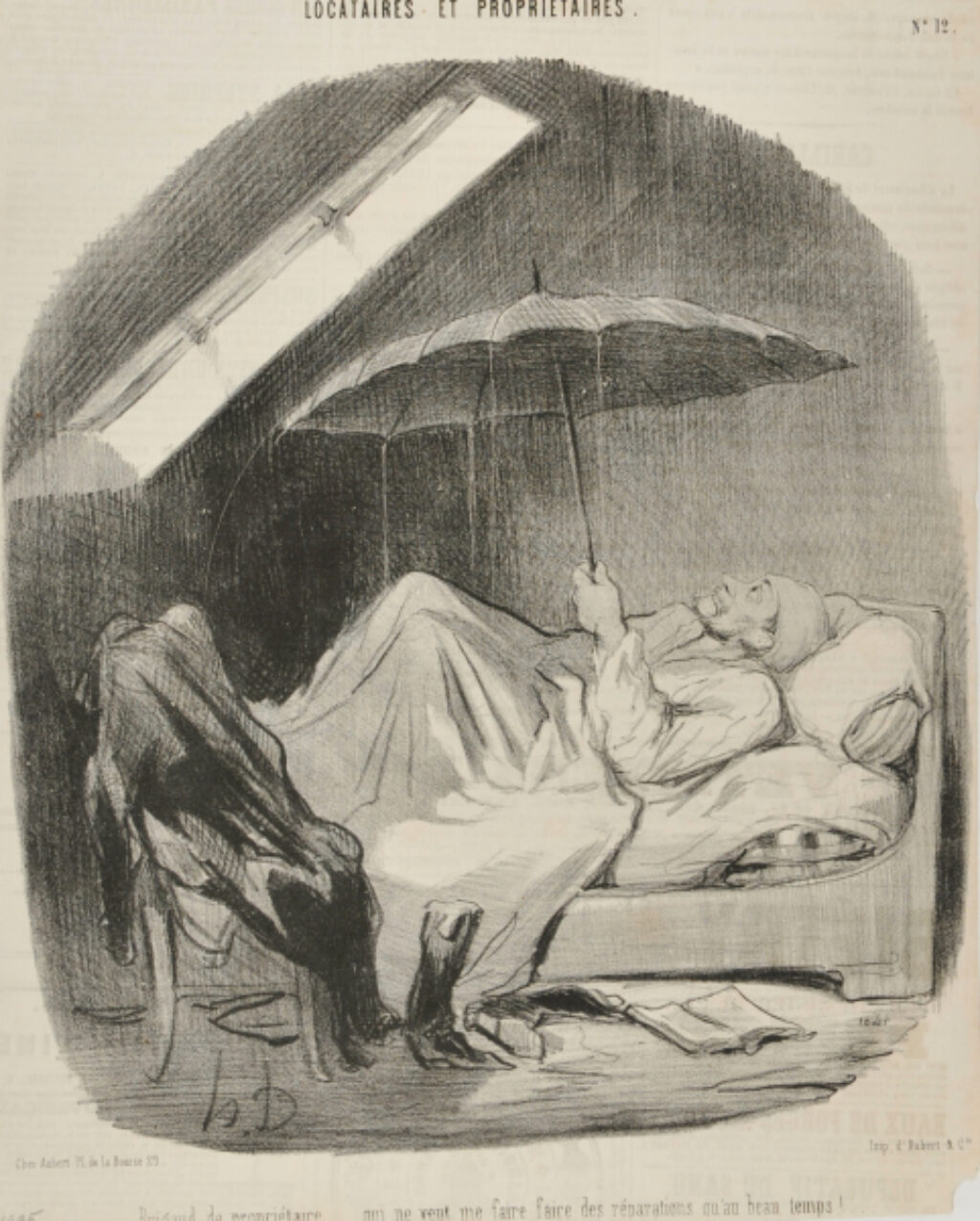 Brigand de propriétaire…. qui ne veut me faire faire des réparations qu’au beau temps!…