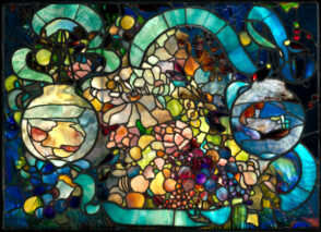 “Flower, Fish and Fruit” Window Panel