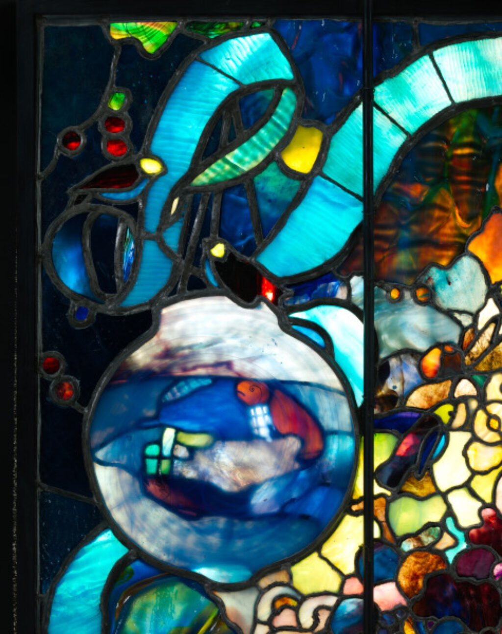 “Flower, Fish and Fruit” Window Panel - Image 5