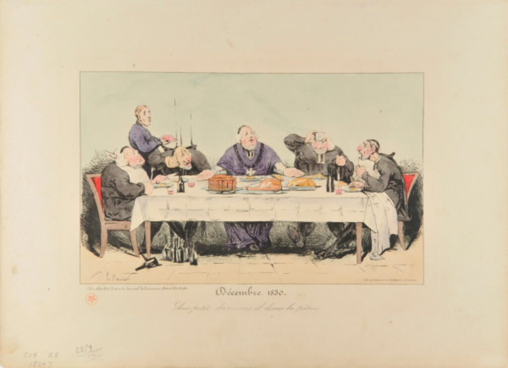 Décembre 1830. Aux petits des oiseaux il donne la pâture.