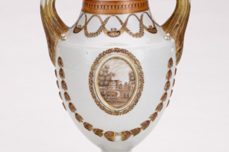 Pistol-Handled Covered Urn