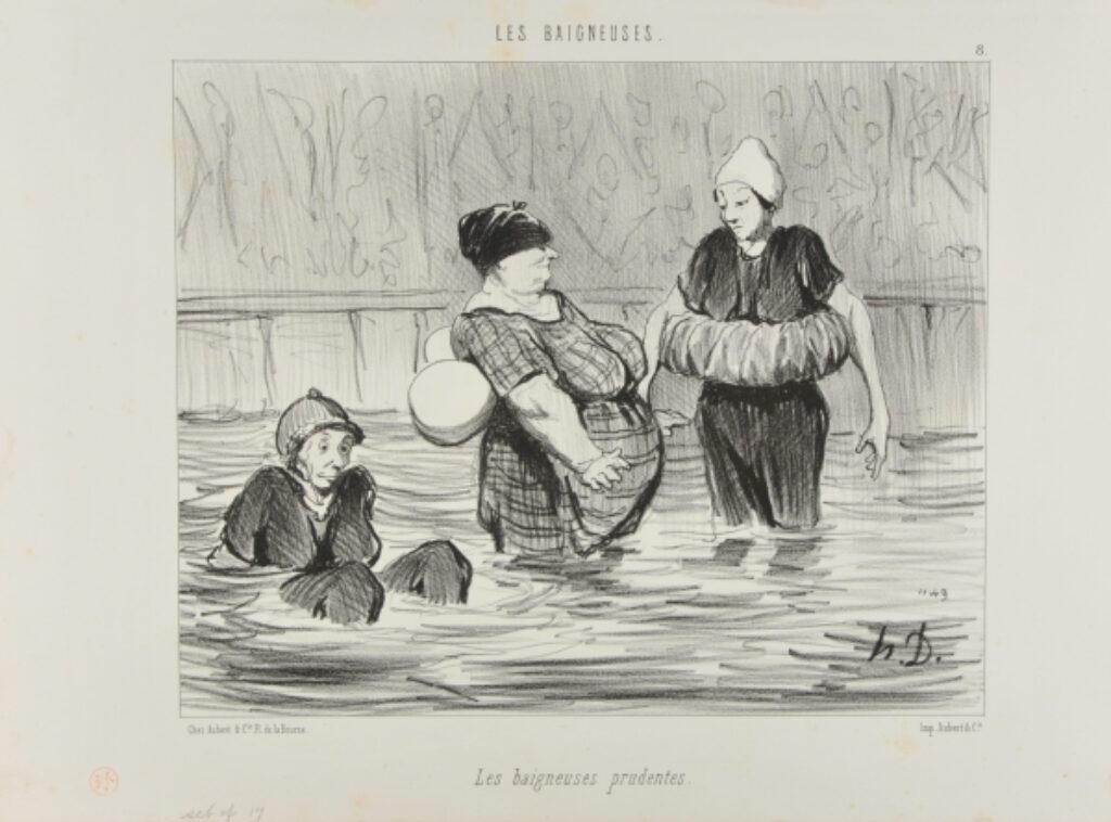 Les baigneuses prudentes.