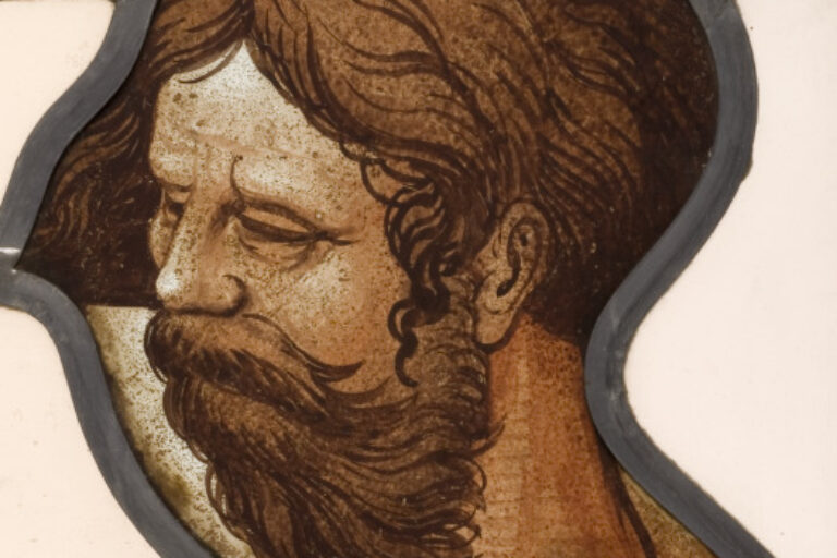 Bearded Man Looking Down