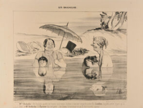 Mme Greluche: Oh Gustave, qu’elle est bonne! une vraie chaleur d’amour ! regarde-le notre fils Loulou ; la jolie petite figure qu’il fait !..- Mr. Greluche : Et Pyrame ! il a une peur….de Chien ! Si tu savais ce qu’il fait le petit capon !