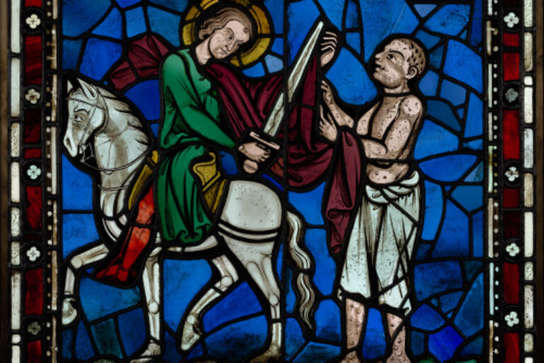 Saint Martin Dividing His Cloak with a Beggar