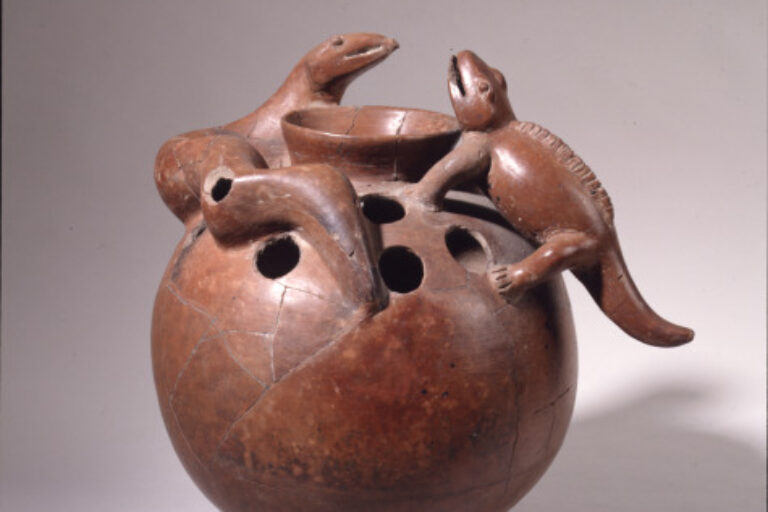 Vessel with Iguana and Snake