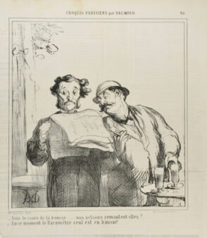 Vois le cours de la bourse…. nos actions remontent elles?…. – En ce moment le Baromêtre seul est en hausse!