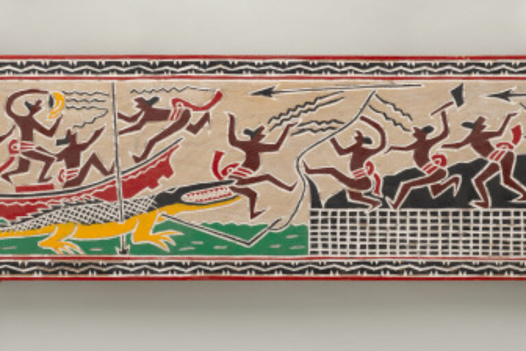 Story Board depicting Ademei and the Crocodile