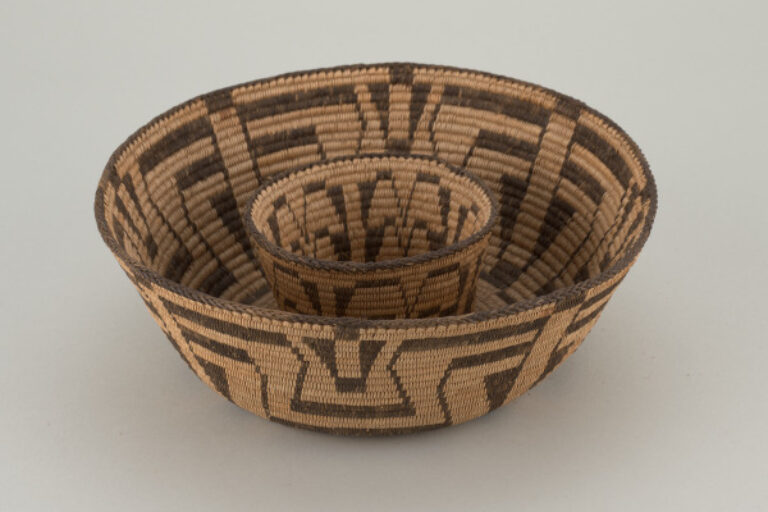 Basket with Smaller Attached Basket Inside