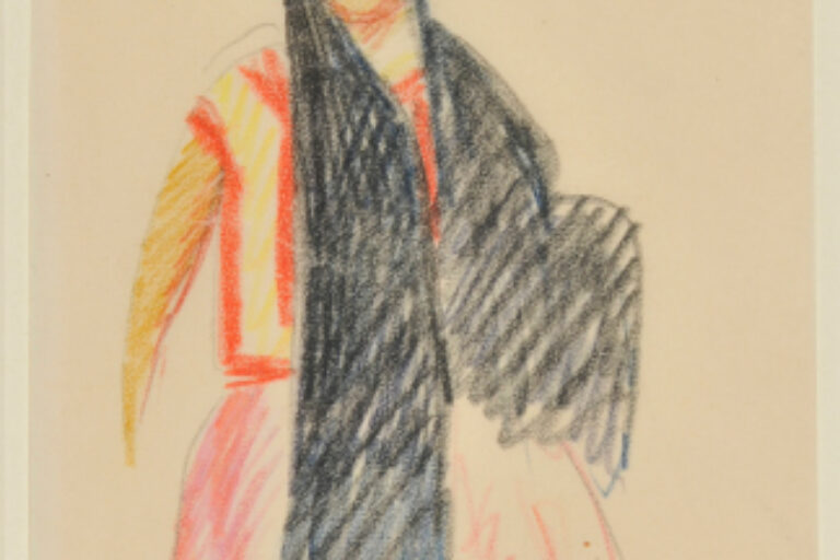 STANDING MEXICAN WOMAN WITH BASKET