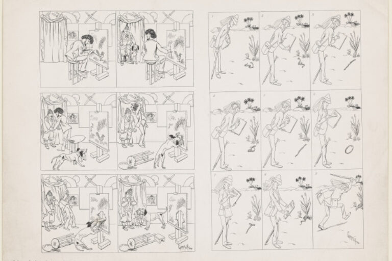 PROOF SHEET OF CARICATURES