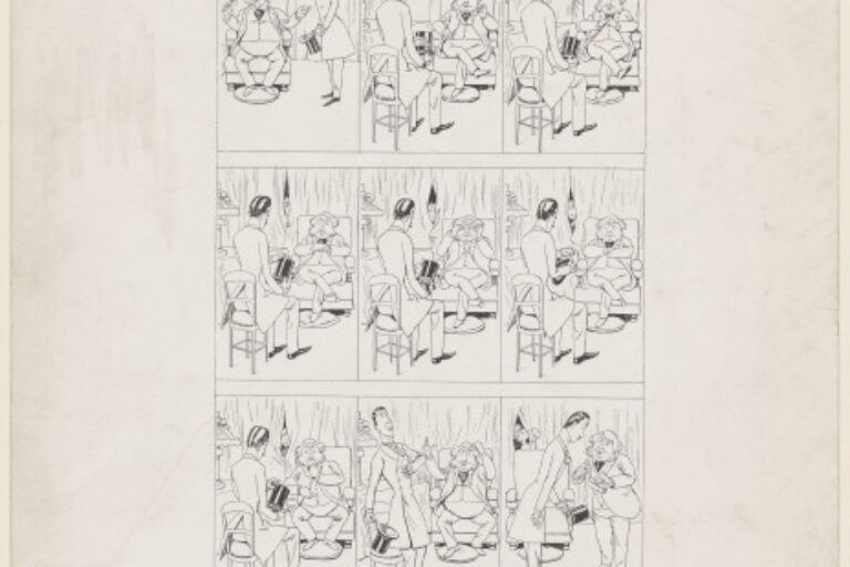 PROOF SHEET OF CARICATURES