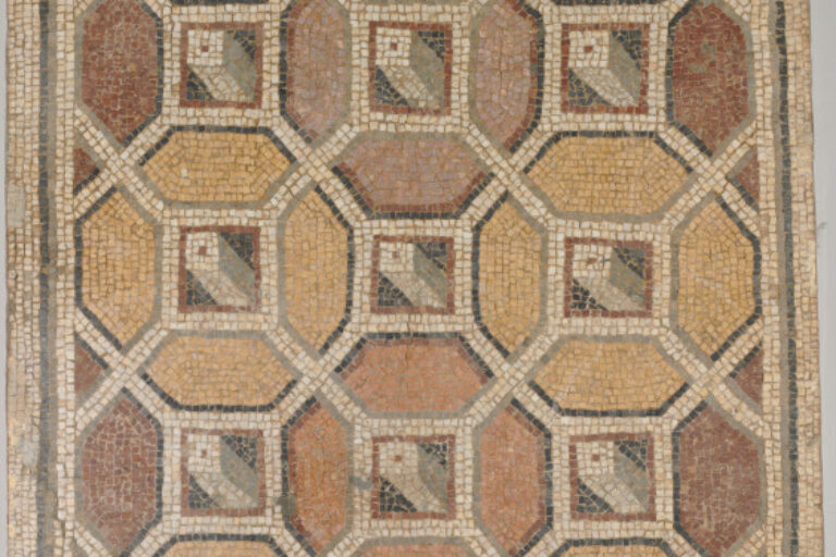 Fragment of floor mosaic depicting intersecting octagons
