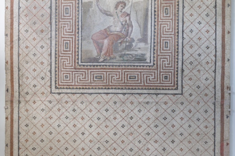 Fragment of floor mosaic depiciting Narcissus