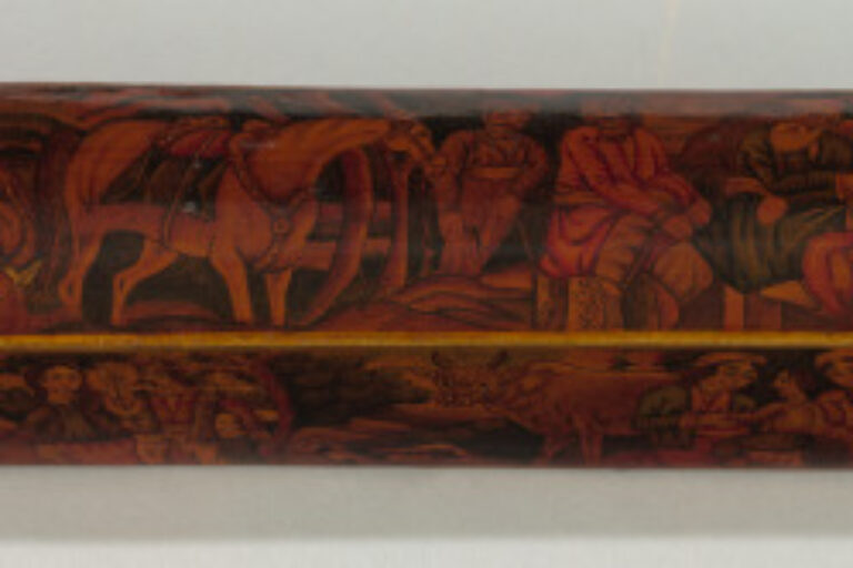 Pen Box Decorated with Figural Scenes