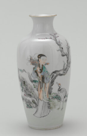 Vase Decorated with a Female Immortal and Crane