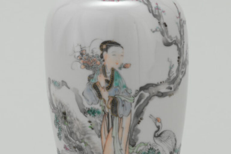 Vase Decorated with a Female Immortal and Crane