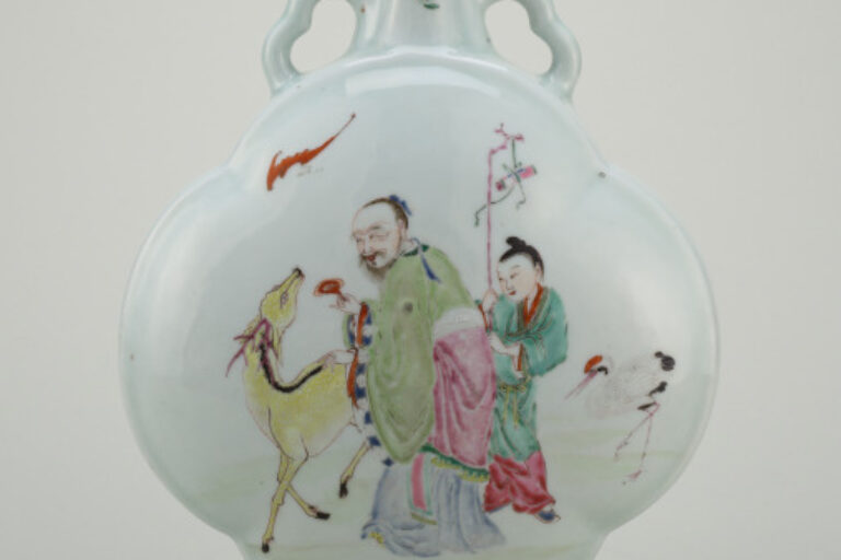 Pilgrim Vase Decorated with Immortals