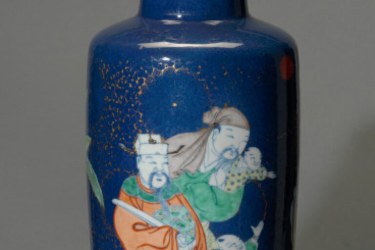Vase Decorated with the Three Star Gods (Longevity, Happiness, Riches)