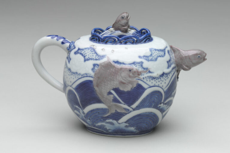 Teapot Decorated with Five Leaping Carp
