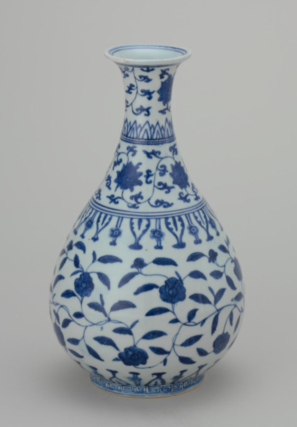 Wine Jar Decorated with Camellia Flowers and Leafy Vines - Image 3