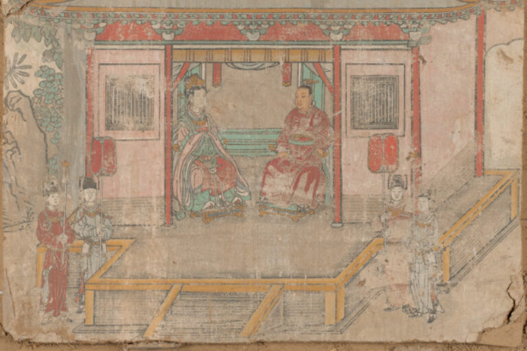 Man and Woman Seated Together (fragment of an unfinished wall painting)