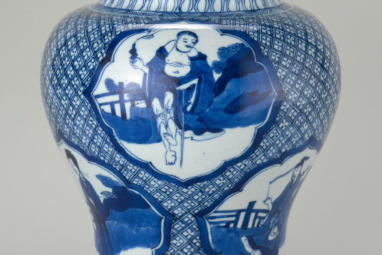 Baluster Vase Decorated with the Six of the Eight Immortals