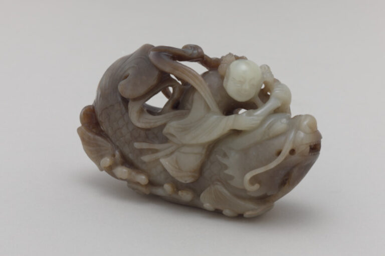 Boy on a Creature with a Carp’s Body and a Dragon’s Head