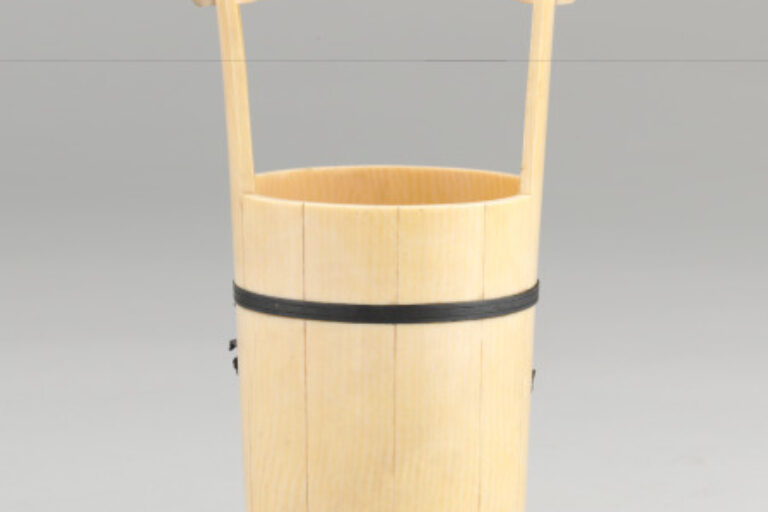 Bucket Decorated with Irises