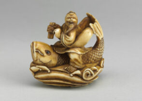Okimono: Kinko Riding his Carp