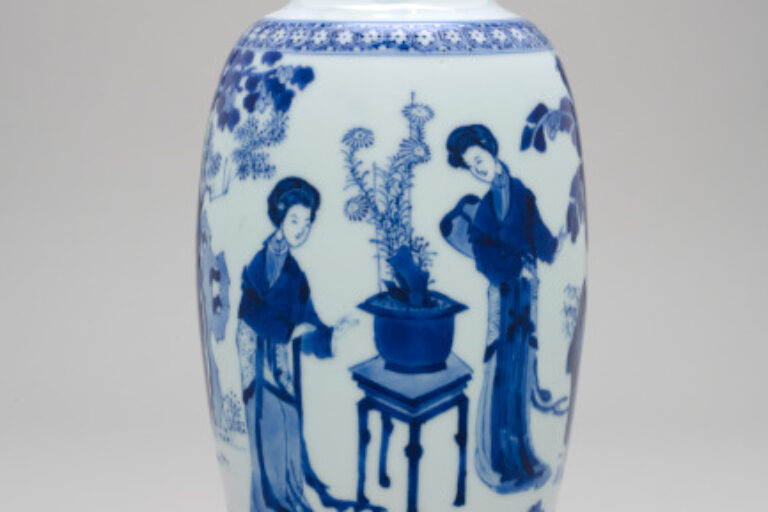 Covered Jar Decorated with Scenes of Women