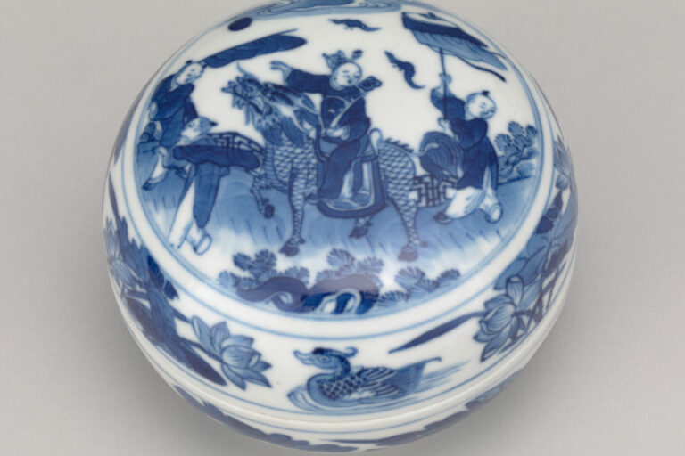 Seal Paste Box Decorated with Boy Riding a Qilin