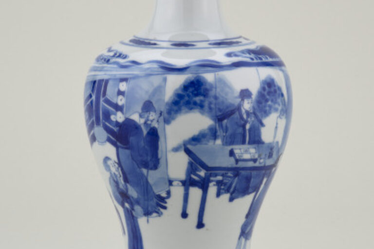 Vase Decorated with a Scholar Seated at His Desk