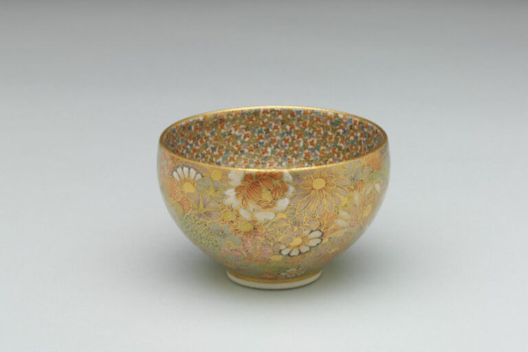 Sake Cup Covered with Flowers