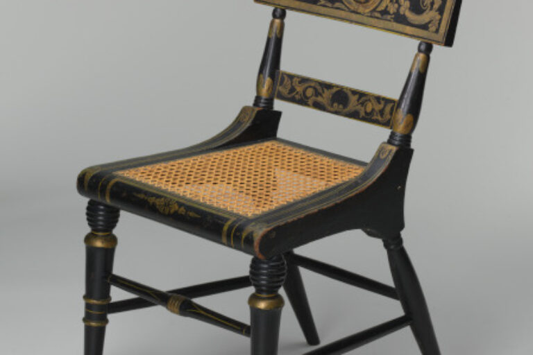 SIDE CHAIR DECORATED WITH A PORTRAIT OF LAFAYETTE