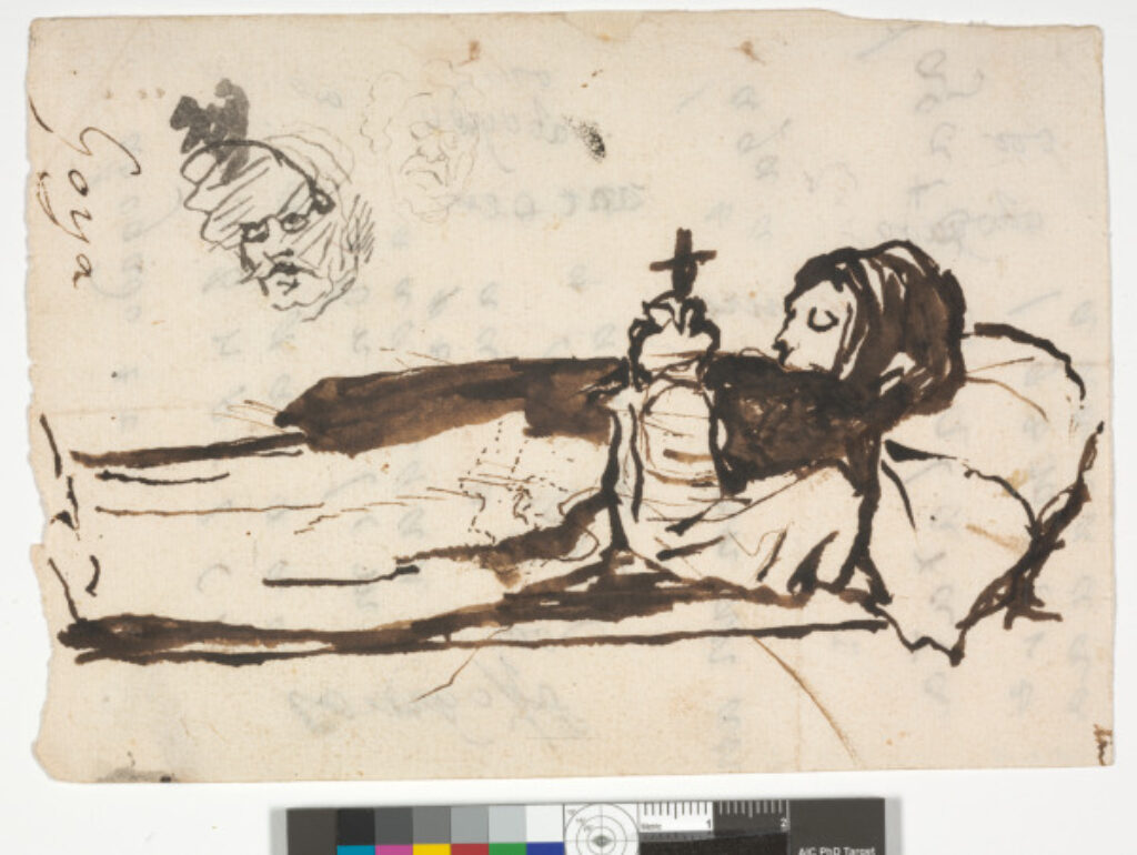 Reclining Monk with Crucifix - Image 1