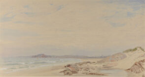 Beach on Narragansett Bay [probably near Newport]