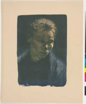 Working Woman in Blue Shawl