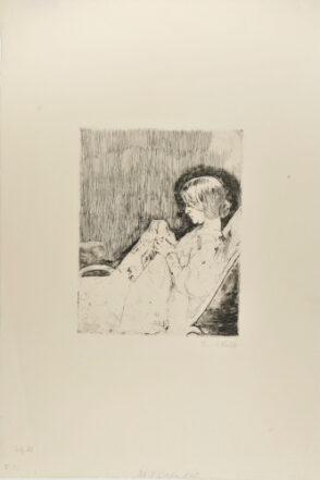 Young Woman Sewing (Junge Frau)