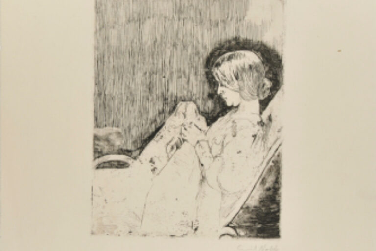 YOUNG WOMAN SEWING (JUNGE FRAU)