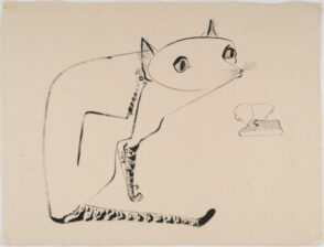 Cat-Like Creature with Striped Tail, Legs