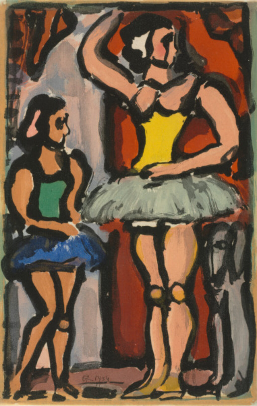 Two Ballerinas (Illustration for “Cirque de l’etoile filante”)