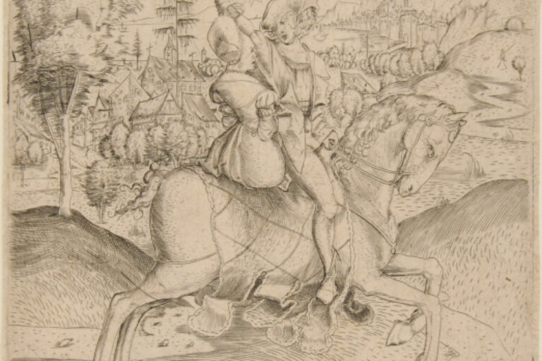 Knight and Lady on Horseback