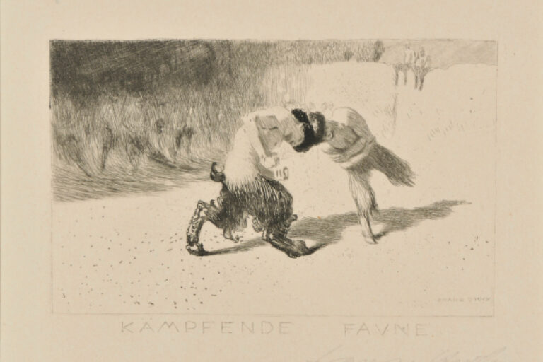 Fauns Fighting