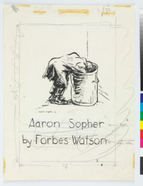Original drawing for dust jacket of ‘Aaron Sopher’ by Forbes Watson