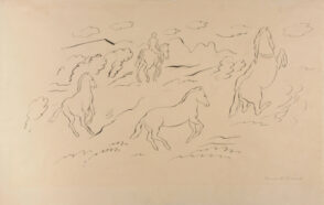 Phaeton Learning to Ride. Preliminary drawing for Joseph Gavorse “The Story of Phaeton, Son of Apollo”
