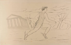 Phaeton in Front of Temple. Preliminary drawing for Joseph Gavorse, ‘The Story of Phaeton, Son of Apollo’