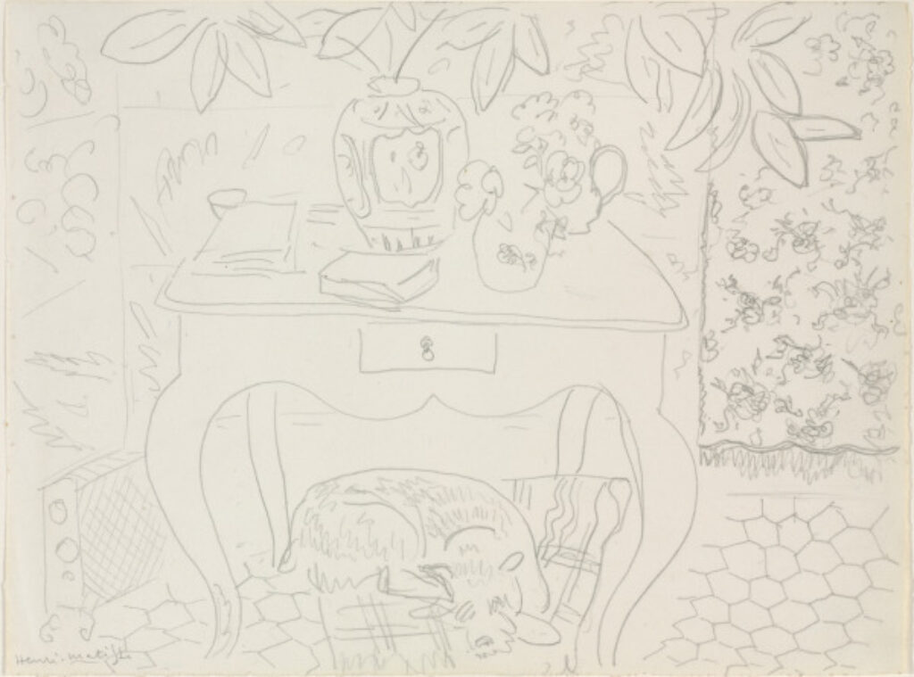 Study for “Interior with Dog”