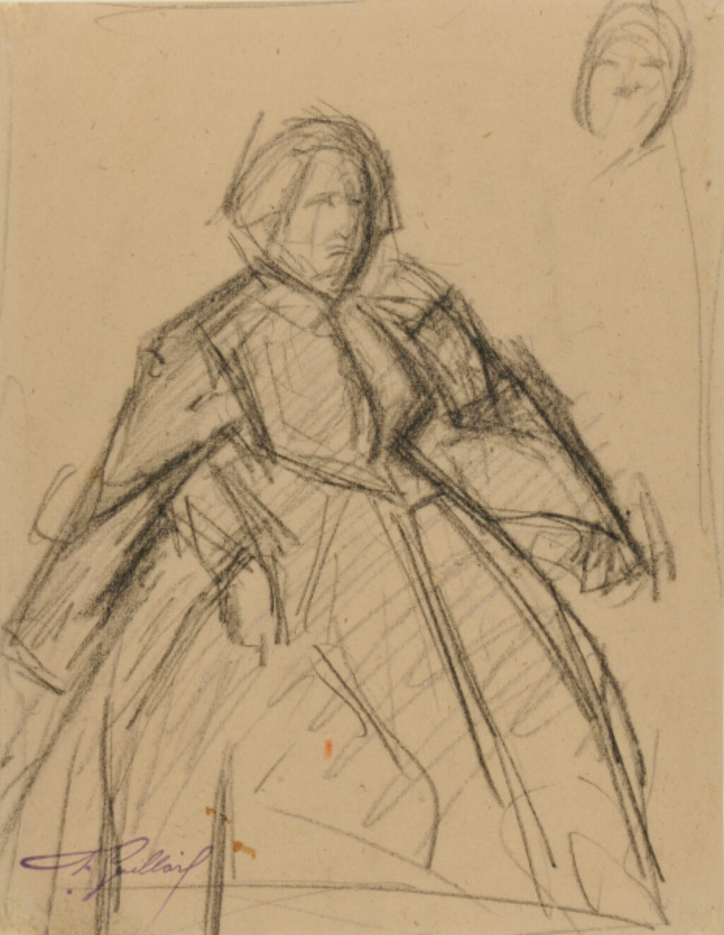 Une Dame Anglaise. Study for a painting by the same title