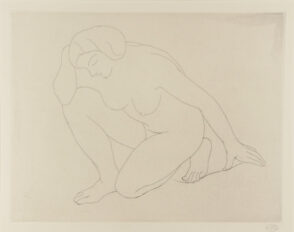 Nude Kneeling on Left Knee